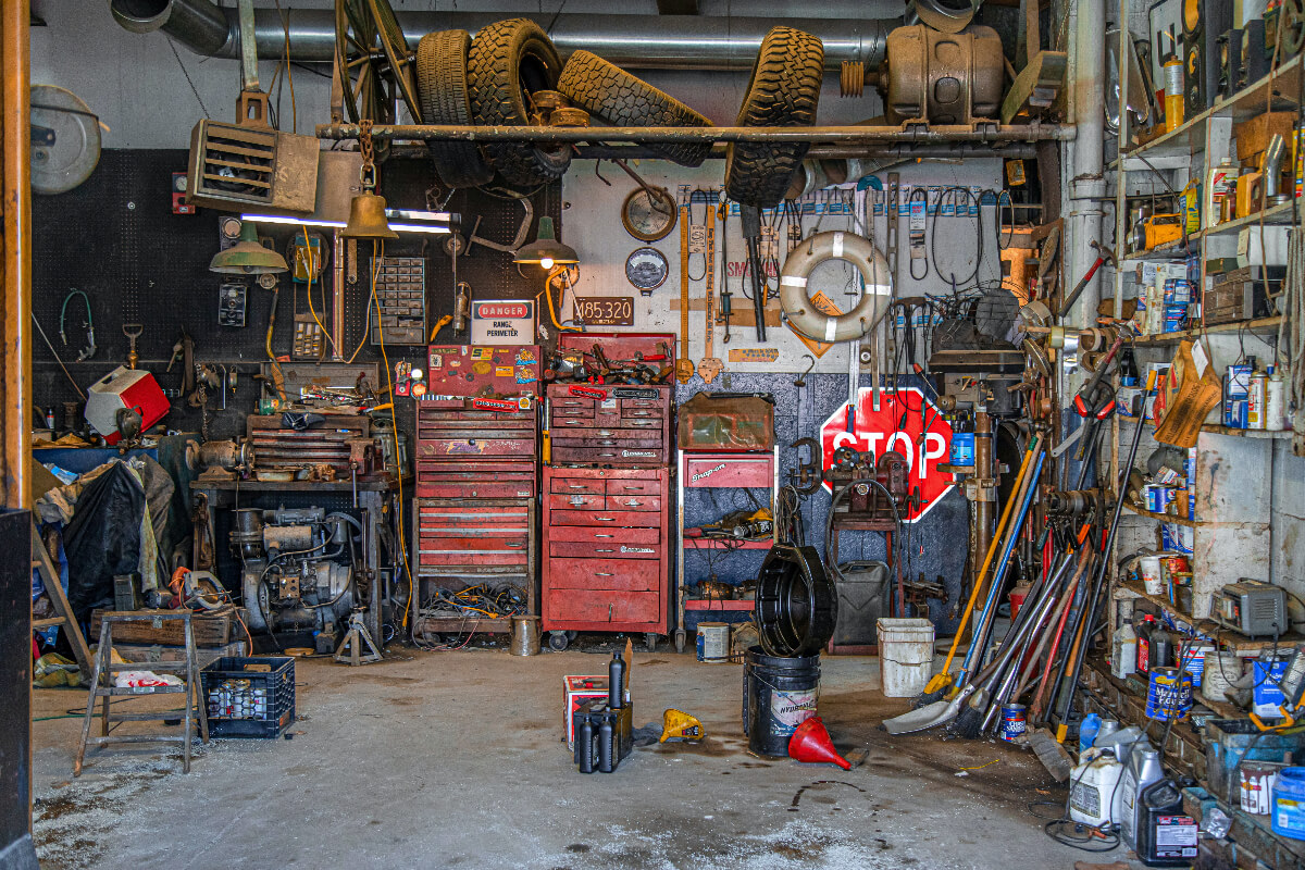 A cluttered garage is a hard place to inspect